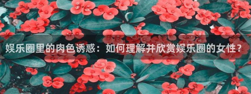 先锋娱乐公司：娱乐圈里的肉色诱惑：如何理解并欣赏娱乐圈的女性？